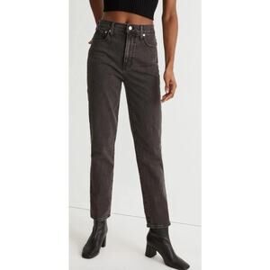 Madewell The Perfect Vintage Jean Women 30 Washed Black Straight Leg Minimalist